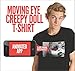 Morph Men's Frantically Moving Eyeball Digital Dudz Shirt, Creepy Doll Face, Large