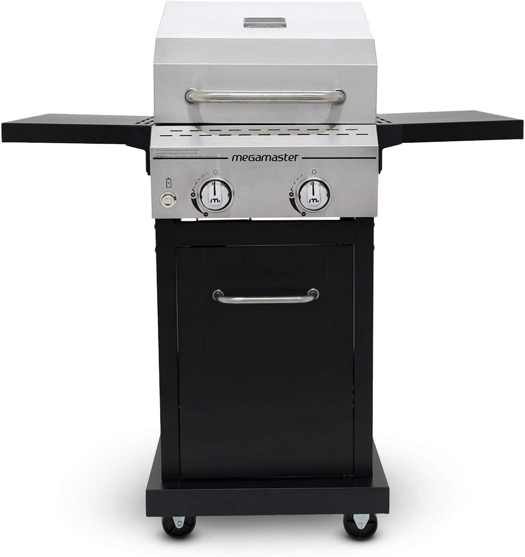 Review Megamaster 7200864MA Propane Gas Grill, Stainless Steel + Black