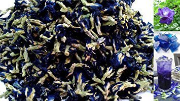 100 grams (0.1 kg.) Organic Dried butterfly pea flower Clitoria ternatea Herbs Herbal healthy tea drink recipes food coloring Antioxidants aging wrinkles