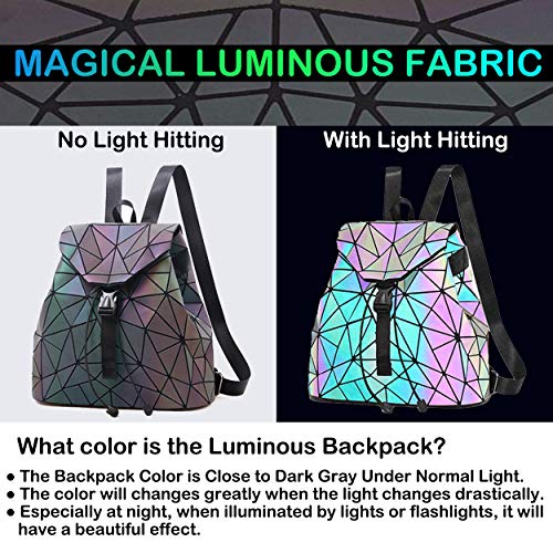 iridescent geometric backpack