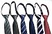 TIGER MAMA 6pcs Zipper Skinny Tie Pre-tied Business Skinny Necktie Mixed Lot (Set-11)