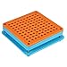 TUATUA Second Generation Empty Capsule Plates Holder with Spreader, 100 Holes 0# Vitamins Coffee Powder Manual Filling Capsules Tool