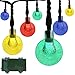 VMANOO Globe Battery Operated Timer String Lights 30 LED Bubble Crystal Ball Fairy Christmas Lighting Decor for Outdoor, Indoor, Garden, Patio, Bedroom Wedding Decorations (Multi Color)