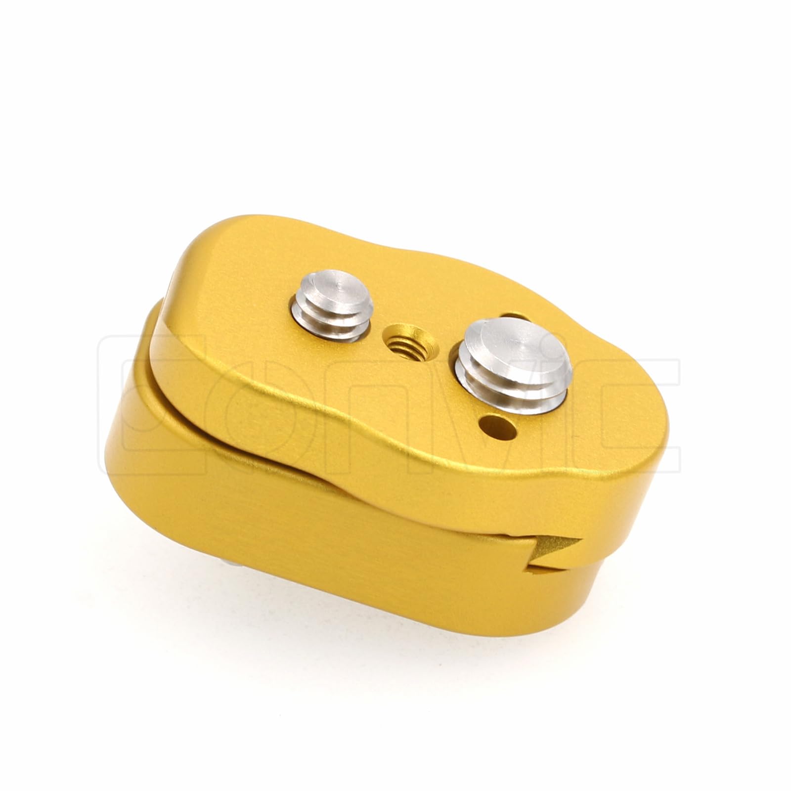 Eonvic 3/8" Screws Mini Quick Release Plate Lock Mount for ARRI RED Camera Monitor Camera Tripod LCD Monitor Magic Arm (Yellow)