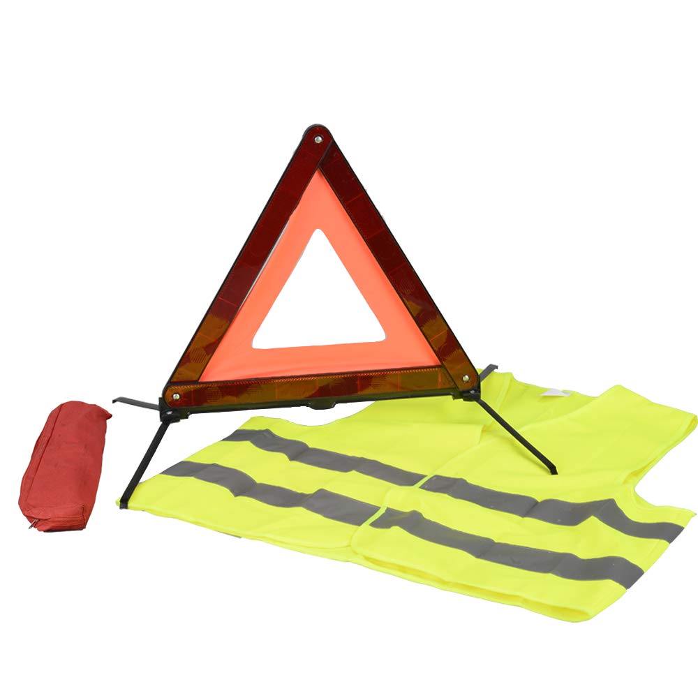 AYKRM Euro Warning Triangle Travel Kit for driving in France and Europe(RED1, XL)