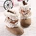 Itaar Baby Infant Bowknot Boots Soft Crib Shoes Toddler Warm Fleece Prewalker , Khahi, 6-12M