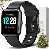 LETSCOM Smart Watch Fitness Tracker Heart Rate Monitor Step Calorie Counter Sleep Monitor Music Control IP68 1.3
