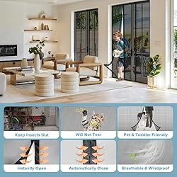 Magnetic Screen Door Curtain 150x215cm,Door Screen