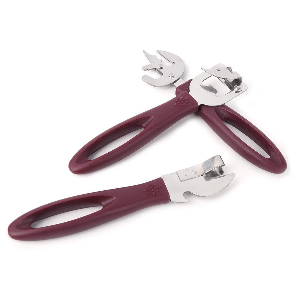 Manual Side Cut Can Opener Set Stainless Steel Can Bottle Tin Opener Old Fashioned Can Opener Side Can Opener for Home Camping Restaurant - Japanese Style