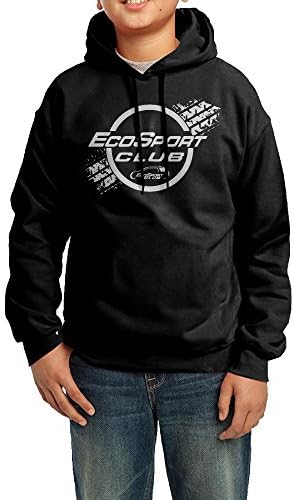 Fancy Girls Ecosport Club Wheel Print Hoodies Warm Cotton Drawstring