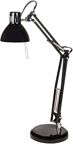 Architect Style Black Finish Adjustable Halogen Desk Lamp Amazon Com