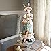 Fitz and Floyd 63-561 Parker Woven Pattern Female Rabbit Figurine
