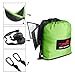 HONEST OUTFITTERS Double Camping Hammock with Hammock Tree Straps,Portable Parachute Nylon Hammock for Backpacking Travel 118L x 78W Inches Grey/Green