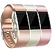 Maledan Bands Replacement Compatible with Fitbit Charge 2, 3-Pack, Rose Gold/Royal Gold/Champagne, Large
