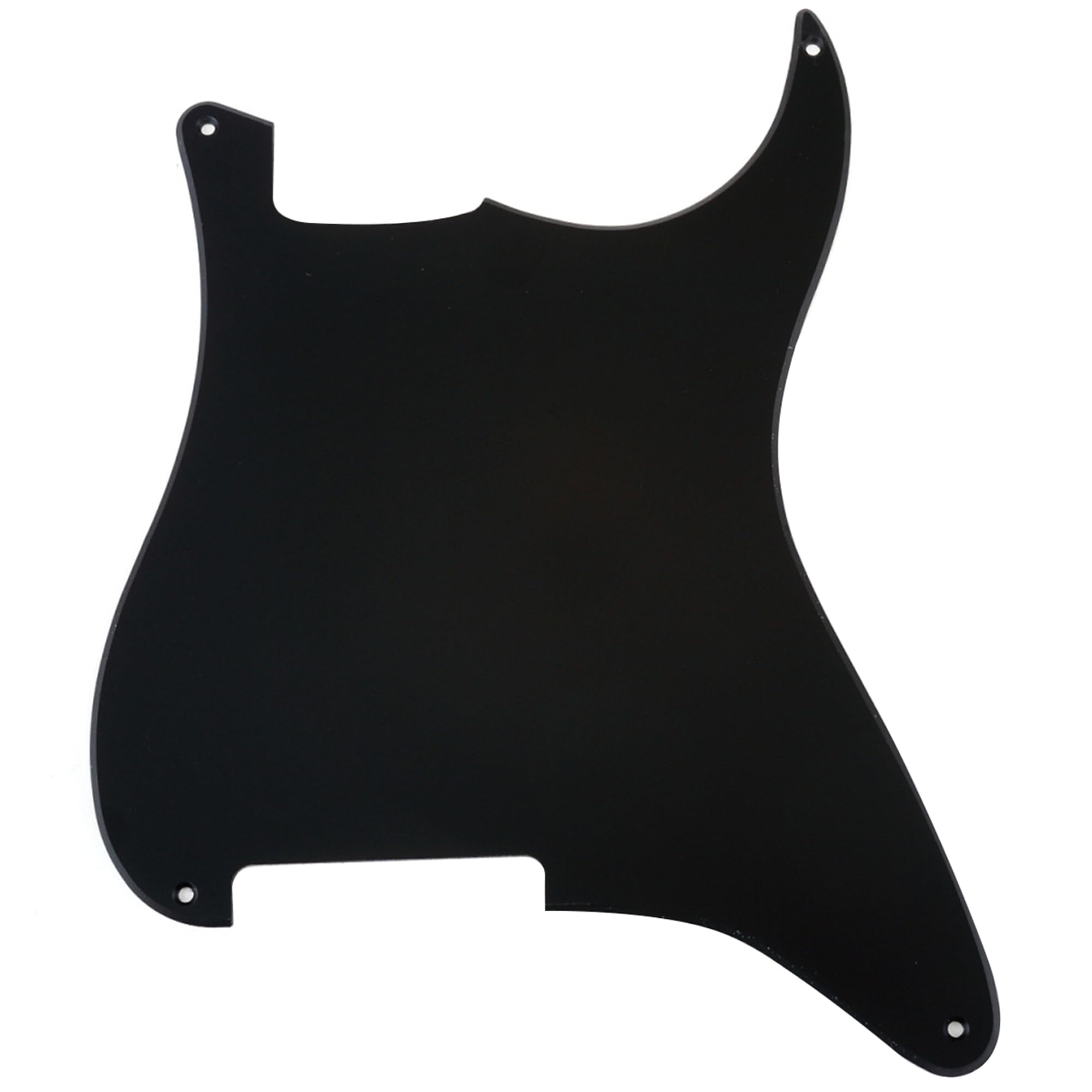 Musiclily 4 Hole Guitar Stratocaster Pickguard Blanks Material for Strat Style Guitar Custom, 1Ply Matte Black