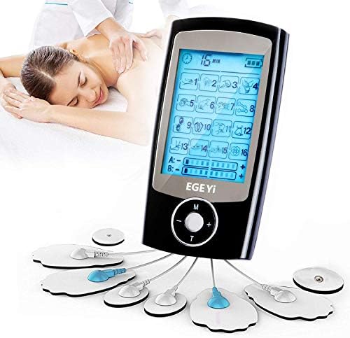TENS Massager,Muscle stimulators Acupuncture Massager,Dual Channel tens Machine with 16 Massage Modes and 8 Electrode Pads for Pain Relief Management Back Pain and Rehabilitation