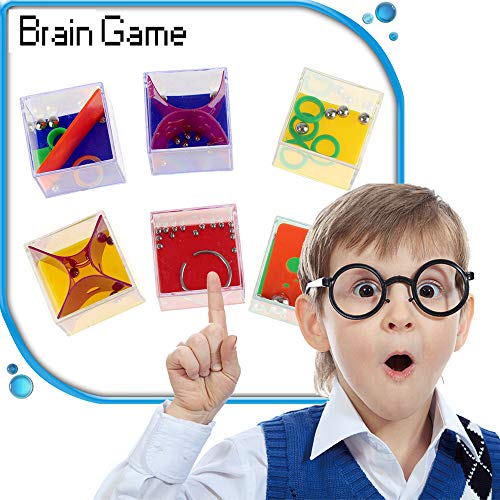 Wekity Party Favors, Brain Game 24PCS Maze Puzzle Box 3D Three-Dimensional Ball Maze Funny and Cool Brain Teasers for Kids - Safe for Boys, Girls, Teens (Package 1)
