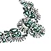 Gorgeous Statement Necklace Chain in Green Glass Beads & Crystal with Holylove Gift Box- HLN00021 Green