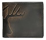 House of Jack Co. Men's DEER Embossed Bifold Wallet - Full Grain Leather - Hand Burnished Finish