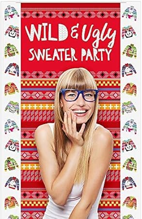 Amazon Co Jp ビッグドット ハピネス ワイルドで醜いセーターパーティー ホリデー クリスマス 動物 パーティー フォトブース 背景幕 36 X 60インチ おもちゃ