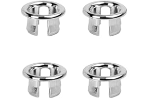 ALOVEXIONG 4 Pack Bathroom Basin Sink Round Hole Trim Chrome Overflow Cover Rings Hole Insert in Cap Hollow Ring Triangle for Hole Diameter Replacement Ceramic Pots for Home,Sink,Bathroom,Kitchen