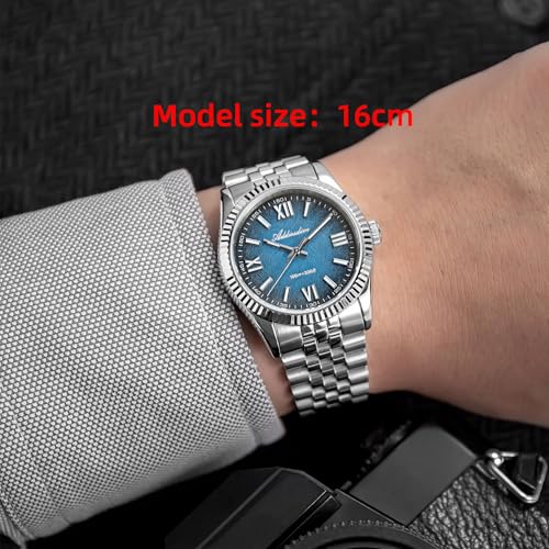 ADDIESDIVE 10.6 MM Luxury Watches for Men Women Roman Numerals Synthetic Sapphire VH Sweep Second Fluted Bezel Casual Wear Unisex Watch