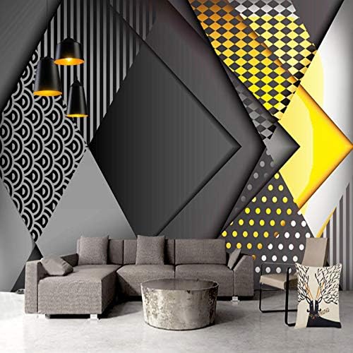 3D Wallpaper Stickers Wall Murals Decorations Personality Geometry Pattern Living Room Background Decoration Modern Art Kids Room (W)200X(H)140Cm