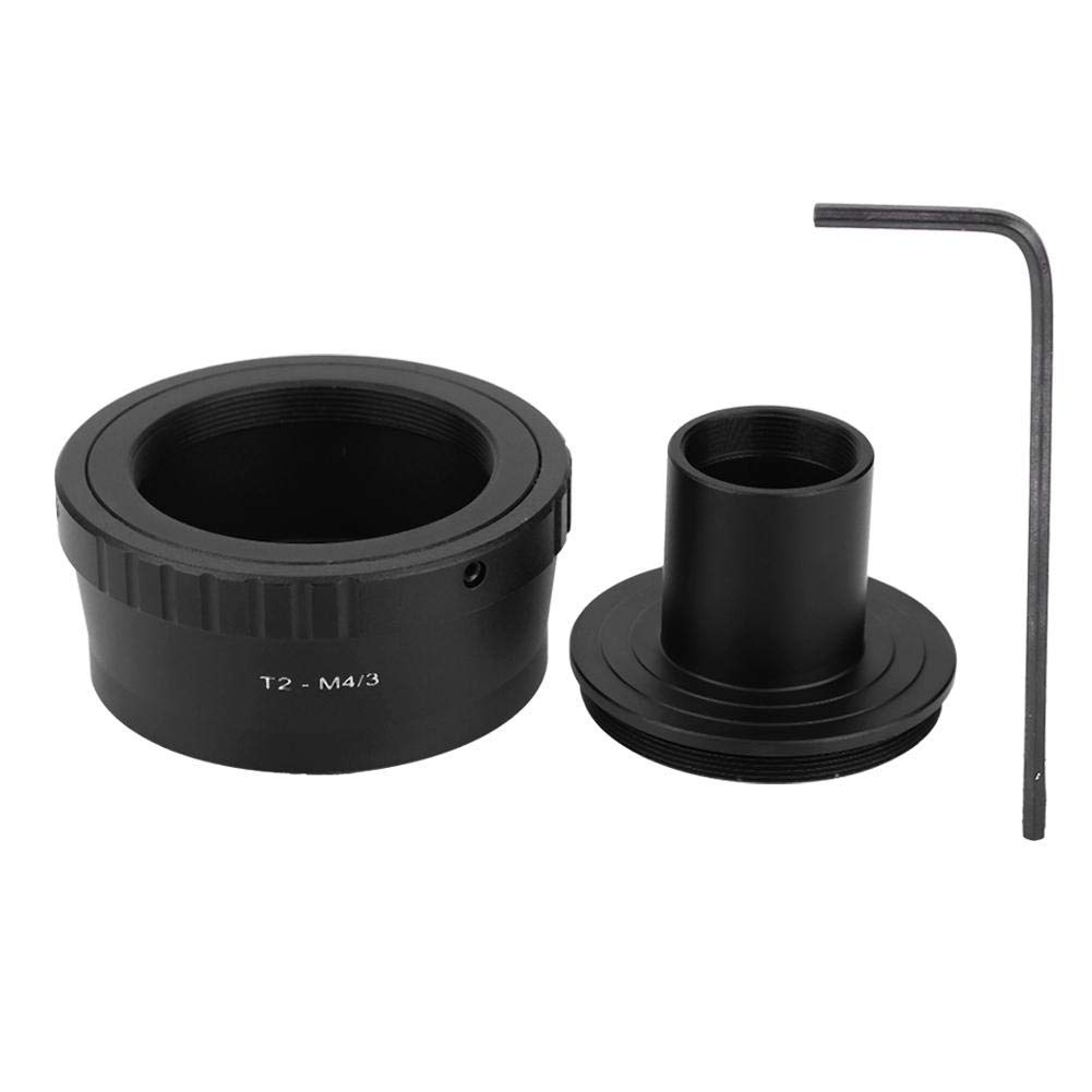 Camera adapter ring, 23.2 mm T-mount microscope eyepiece adapter for mirrorless M4/3-mount camera, aluminum alloy material