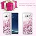 Galaxy S8 Case, Caka Galaxy S8 Glitter Case Luxury Fashion Bling Flowing Liquid Floating Sparkle Glitter Soft TPU Case for Samsung Galaxy S8 (Rose Gold)
