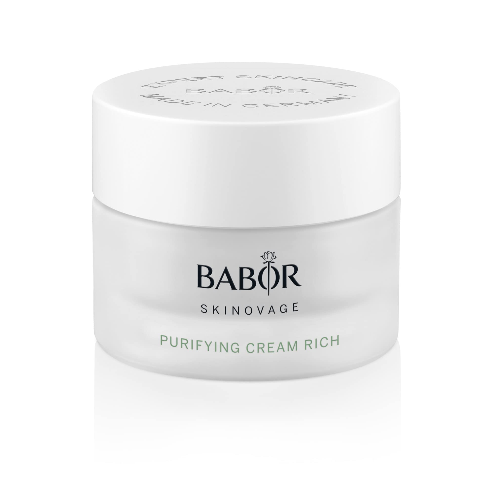 BABOR SKINOVAGE Purifying Cream rich, Rich facial cream for impure skin, Clarifying and pore-refining facial care, Vegan, 50 ml