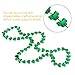 St Patrick's Day Shamrock Bead Green Necklace for Party Favor Supplies, Parades and Costume Accessories for Kids Women Man, Bulk Pack of 12                                           