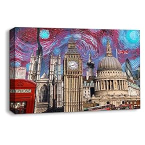 Van Gogh Starry Night Painting Artwork for Home Framed