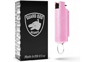 Guard Dog Security Quick Action Pepper Spray Self Defense Keychain, Maximum Strength 1.44 MC, OC Spray, 16-Foot Range, Twist-Lock Safety, Belt Clip for Easy Carry for Women and Men, Made in USA