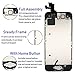 for iPhone 5S Screen Replacement with Home Button, Arotech 4.0 Inch Full Assembly LCD Display Digitizer Touch Screen with Repair Tool Kit and Tempered Glass (Black)