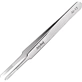 Precision Tweezer, Upgraded Professional Flat Tip Round, High-end Stainless Steel Tweezers for Craft, Electronics, Laboratory