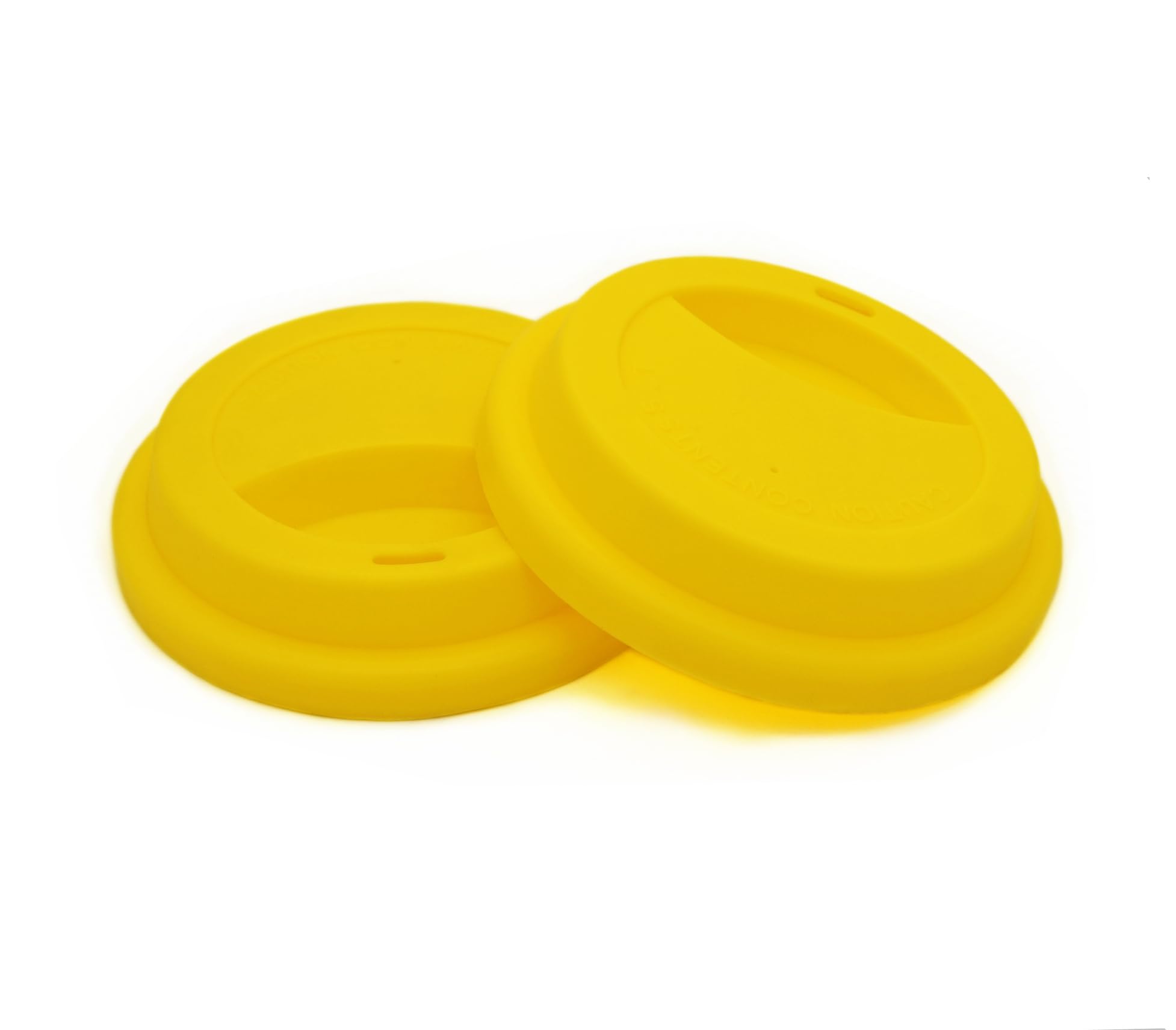 NanTun Silicone Drinking Lid Spill-Proof Cup Lids Reusable Coffee Mug Lids Coffee Cup Covers 2 Pcs - Yellow — image 1