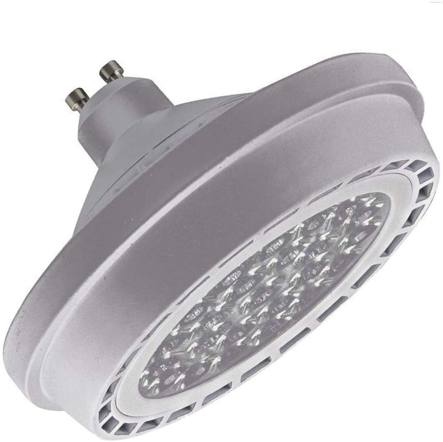 QLEE Ar111 Led Light Gu10 24w Bulb Spotlight TrackLIGHT Downlight Reflector 24°Beam Daylight 6000k AC 220V 2100Lm for 200w Tungsten Halogen Lights Replacement Alluminum