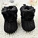 LNGRY Baby Boy Girl Snow Boots Soft Crib Shoes Toddler Prewalker Shoes (0-6 Months, Black)