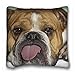 Decorative Square Throw Pillow Case Animals English bulldog is language tired 18