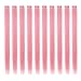 OneDor 23 Inch Colored Party Highlights Straight Hair Clip Extensions. Heat-Resistant Synthetic Hair Extensions in Multiple Colors (10 Pcs Light Pink)