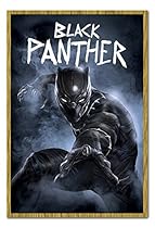 Captain America Civil War Black Panther Poster Magnetic Notice Board Oak Framed - 96.5 x 66 cms (Approx 38 x 26 inches)
