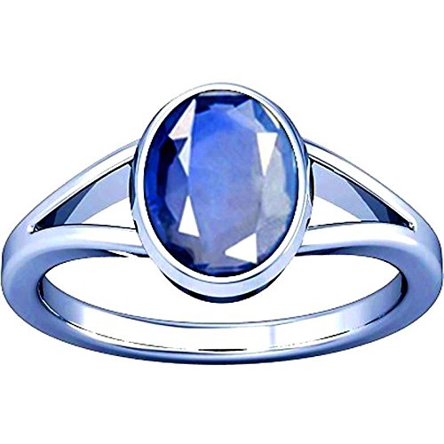 Divya Shakti 100% Original 5 Carat ( 5.5 Ratti ) Blue Sapphire ( Neelam ) Ring in Silver