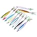 Aorace 10pcs Hard Metal Jigs Diving Sea Fishing Lures Minnow Popper Baits Tackle Crankbait Saltwater Freshwater Lures with Feather