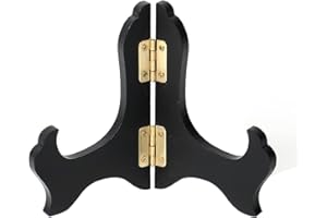 MIUPOO Wooden Display Stand,Black Wooden Photo Holder Stand, Displays Picture Frames, Decorative Plates,Desktop ornaments and