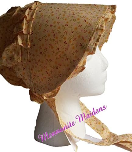 Small Amish Prairie Sun Bonnet (Sundress Yellow) Costume