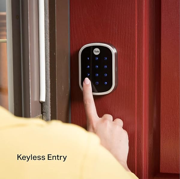 YALE | LIFTMASTER SMART LOCK WITH TOUCHSCREEN DEADBOLT – WORKS WITH MYQ APP & KEY BY AMAZON IN-GARAGE DELIVERY WHEN PAIRED WITH SMART GARAGE HUB (SOLD SEPARATELY), OIL RUBBED BRONZE