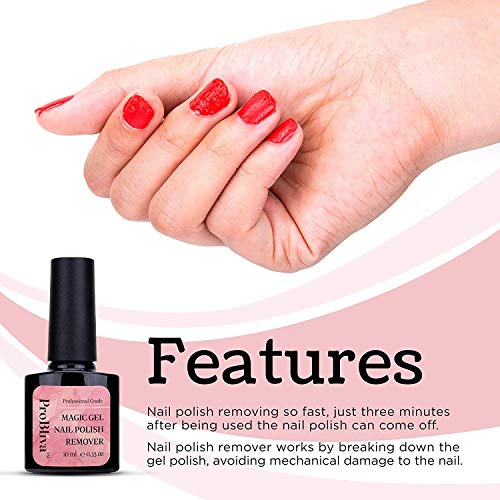 Magic Soak-Off Gel Nail Polish Remover, Professional Remover Nail Polish Delete Primer Acrylic Clean Degreaser For Nail Art Lacquer (10 ML)