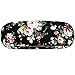ZZ Sanity Flower Fabric Covered Clam Shell Style Eyeglass Case Spectacles Box （Black2）