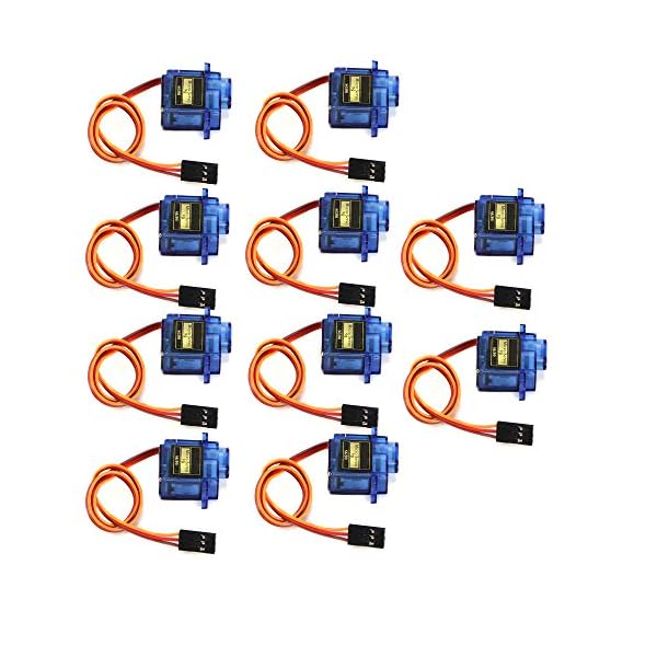ALLOMN 10 STÜCKE Micro Servo Flugzeug Servo Hubschrauber Servo lot Hohe Ehrgeizige SG90 9g Mini Micro Servo für RC…
