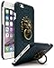 Bastex iPhone 6 Case, Ultra Slim Fit Protective Vintage Rock Lion Head Door Knocker, with Blue Gator Skin textured PU Leather Fashion Hard Back Cover for Apple iPhone 6s 4.7